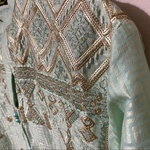 Pastel Green Kameez Palazzo Pant / Pakistani / Indian Desi Suit
